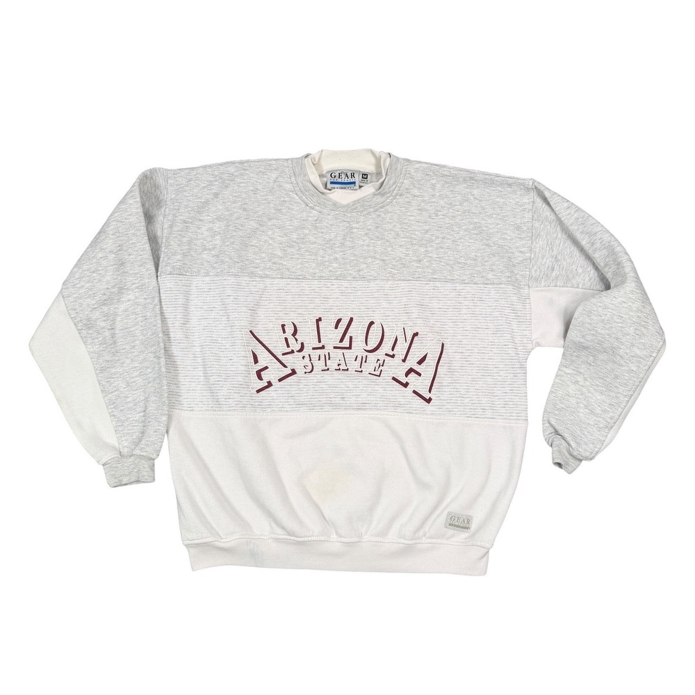 Gear For Sports Arizona State Vintage Sweatshirt Mens Size Medium Grey White